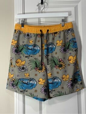 Neff Men's Novelty Print Swim Trunks Size Men’s Large
